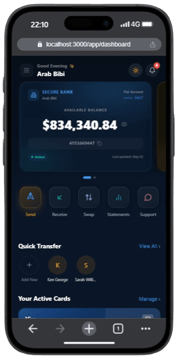Credit score tracking in the mobile app
